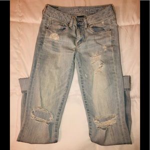 American Eagle Distressed Super Stretch Jeans